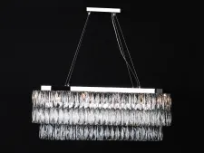 NEWPORT 10120 10128+6/S , Люстра, Chrome Clear crystal L90*28*H34/134 cm G9 14*40W