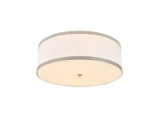 NEWPORT 3550 3555/PL nickel , Потолочный светильник, Nickel Shade white D50*H16,5 cm E27 5*25W