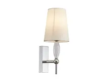 NEWPORT 4370 4371/A chrome , Бра, Chrome Clear glass Shade white L14*H34,5*Sp18 сm Е14 1*40W