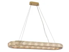 NEWPORT 8560 8560/100 C oval gold polished , Люстра , Gold polished Clear crystal L100*30*H6.7/500 cm G4 40*5W