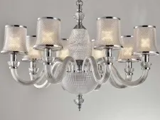 NEWPORT 11500 11508/C , Люстра, Chrome Shade crystal D74*H50/100 cm E14 8*40W