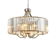 NEWPORT 12400 12406/S , Люстра, Nickel Clear crystal D60*H44 cm Е14 6*40W
