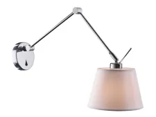NEWPORT 14000 14601/A , Бра, Chrome Shade white L20*H21-72*Sp20-67 cm E27 1*40W