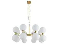 NEWPORT 3840 3840/80 С brass , Люстра , Brass Glass matt white D80*H37/150 cm G9 16*25W