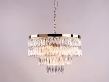 NEWPORT 10120 10125+5/C gold , Люстра, Polished champagne gold Clear crystal D60*H44 cm E14 10*40W