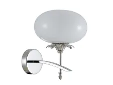 NEWPORT 4650 4651/A nickel , Бра , Nickel White matt glass L20*H24.5*Sp25 cm E14 1*25W