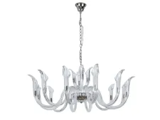 NEWPORT 3650 3654+12/C nickel , Люстра, Nickel Clear glass D100*H38/150 cm G9 16*40W