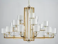 NEWPORT 4400 4412+6+3/C gold , Люстра, Gold Clear crystal Clear glass D130*H86 cm E14 21*40W + LED 2*5W