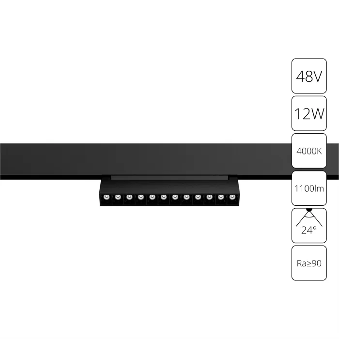 Магнитный трековый светильник Arte Lamp LINEA A4668PL-1BK | Дом Декора