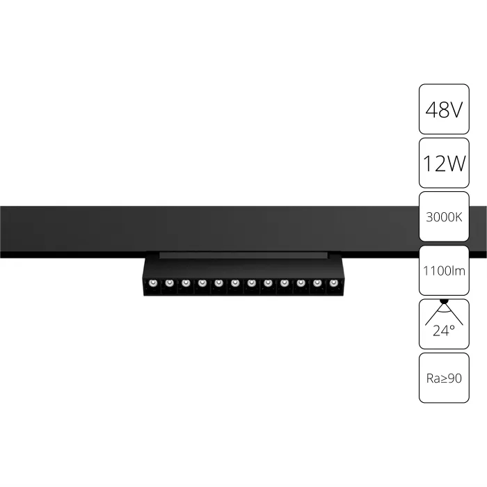 Магнитный трековый светильник Arte Lamp LINEA A4678PL-1BK | Дом Декора