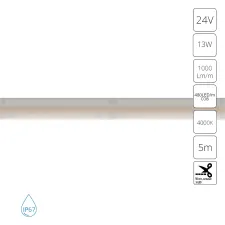 Светодиодная лента 24V 13W/m 4000К 5м IP67 Arte Lamp AQUA LANE A2448010-02-4K