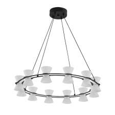 Подвесные 8341/42l ledio ln26 228 черный/прозрачный металл/акрил люстра подвесная led 42w 3000k 220v vinora